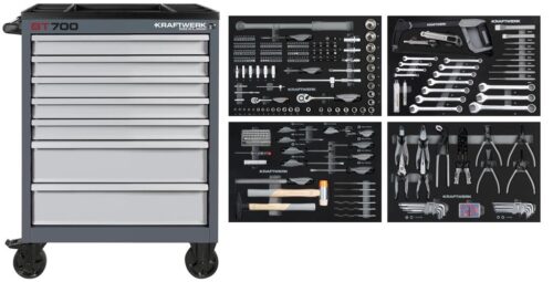 BASIC LINE WERKSTATTWAGEN BT700, BESTÜCKT, 337-TLG.