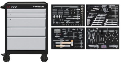 LT LINE WERKSTATTWAGEN LT700, 5 SCHUBLADEN, 337-TLG.